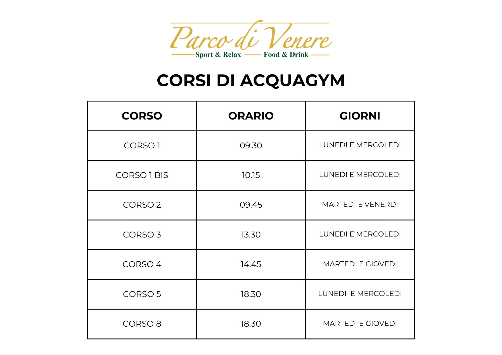CORSI AGYM