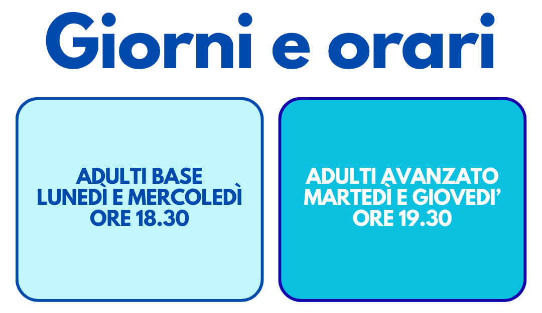 GIORNI E ORARI ADULTI